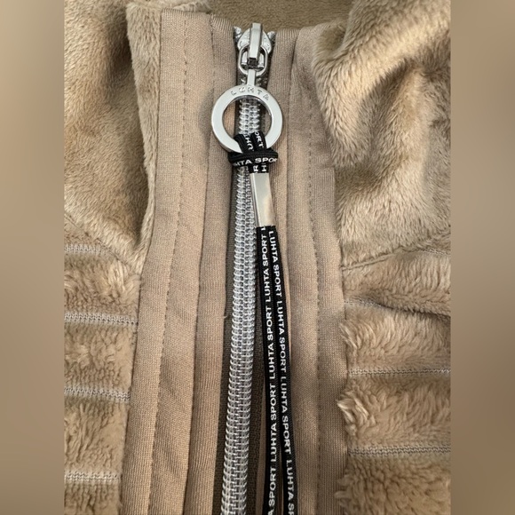 Tan Ribbed Zip-Up Jacket - Picture 6 of 7